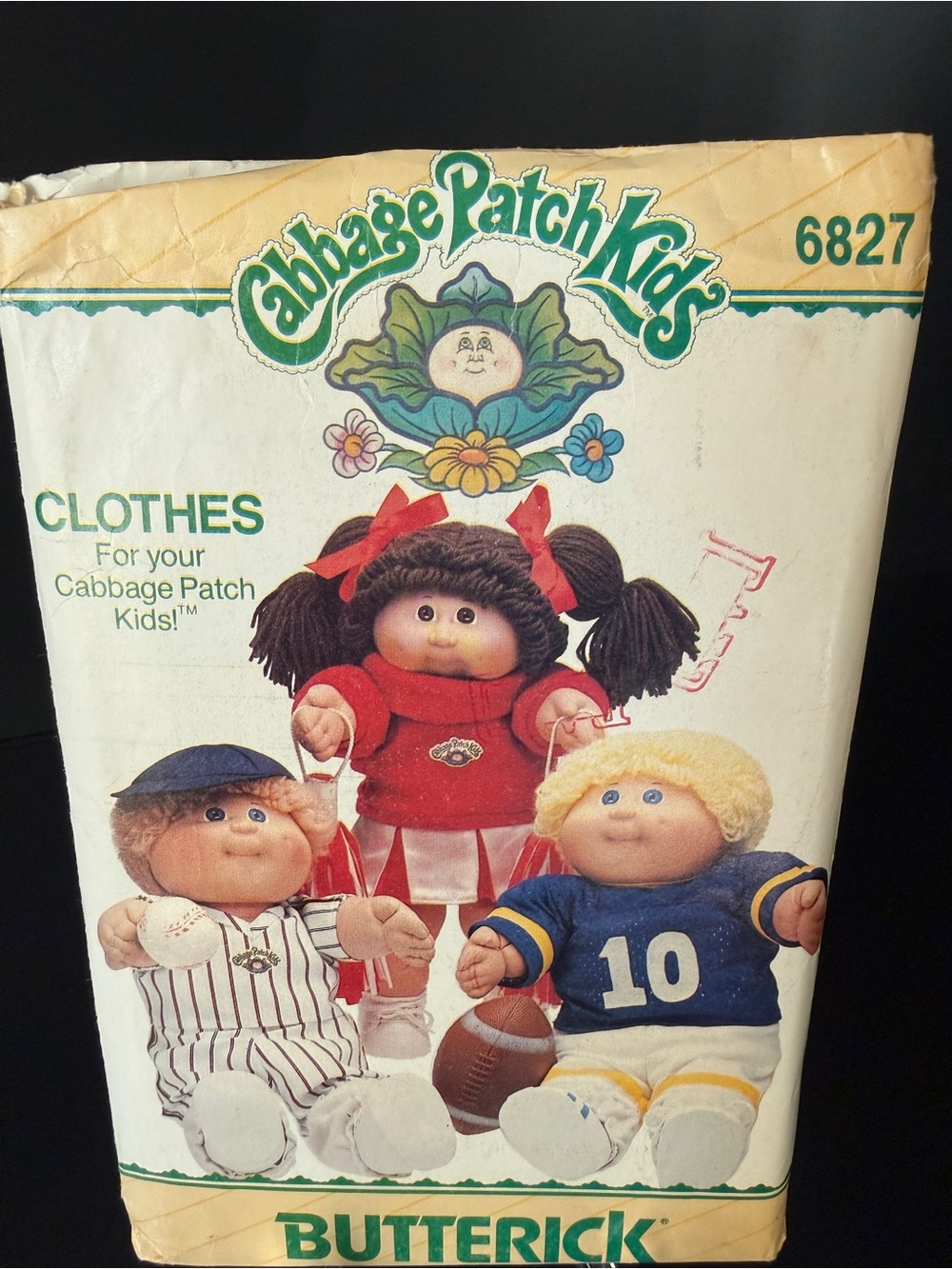 Vintage 1984 Cabbage Patch Kids Butterick 6827 Uncut Doll Pattern